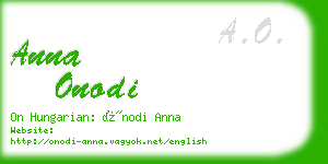 anna onodi business card